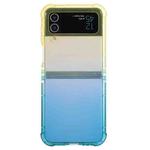 For Samsung Galaxy Z Flip4 5G Gradient Color Shockproof Phone Case(Gradient Yellow Blue)