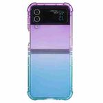 For Samsung Galaxy Z Flip3 5G Gradient Color Shockproof Phone Case(Gradient Yellow Blue)