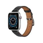 Cross Texture Breathable Watch Band For Apple Watch Ultra 49mm / Series 8&7 45mm / SE 2&6&SE&5&4 44mm / 3&2&1 42mm(Black)