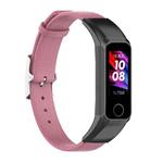 For Huawei Band 4 (ADS-B29) / Honor Band 5i (CRS-B19S) Genuine Leather Wrist Strap Watchband(Pink)