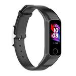 For Huawei Band 4 (ADS-B29) / Honor Band 5i (CRS-B19S) Genuine Leather Wrist Strap Watchband(Black)