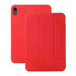 For iPad 10th Gen 10.9 2022 3-fold Magnetic Buckle Leather Smart Tablet Case(Red)