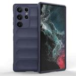 For Samsung Galaxy S23 Ultra 5G Magic Shield TPU + Flannel Phone Case(Dark Blue)
