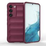 For Samsung Galaxy S23 5G Magic Shield TPU + Flannel Phone Case(Wine Red)