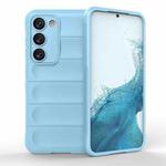 For Samsung Galaxy S23 5G Magic Shield TPU + Flannel Phone Case(Light Blue)