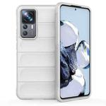 For Xiaomi 12T Pro Magic Shield TPU + Flannel Phone Case(White)