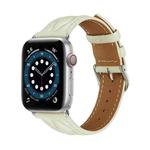 Hyperbolic Wave Leather Strap For Apple Watch Series 8&7 41mm / SE 2&6&SE&5&4 40mm / 3&2&1 38mm(Beige)