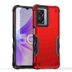 For OPPO A57 4G Non-slip Shockproof Armor Phone Case(Red)