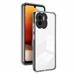 For Xiaomi Redmi A1 3 in 1 Clear TPU Color PC Frame Phone Case(Black)