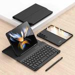 For Samsung Galaxy Z Fold3 5G Magnetic Folding Bluetooth Keyboard Leather Case(Black)