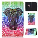 For Galaxy Tab S6 Lite Sewing Thread Horizontal Painted Flat Leather Case with Sleep Function & Pen Cover & Anti Skid Strip & Card Slot & Holder(Elephant)