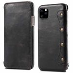 For iPhone 11 Denior Oil Wax Top Layer Cowhide Simple Flip Leather Case(Black)