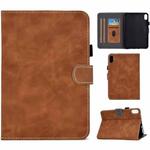 For iPad 10th Gen 10.9 2022 Cowhide Texture Tablet Leather Smart Case(Brown)
