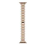 U-chain Metal Watch Band For Apple Watch Series 8&7 41mm / SE 2&6&SE&5&4 40mm / 3&2&1 38mm(Rose Gold)