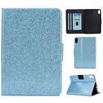 For  iPad 10th Gen 10.9 2022 Varnish Glitter Powder Smart Leather Tablet Case(Blue)