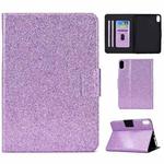 For  iPad 10th Gen 10.9 2022 Varnish Glitter Powder Smart Leather Tablet Case(Purple)