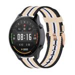 For Xiaomi Watch Color 22mm Nylon Denim Wrist Strap Watchband(Black and Beige)