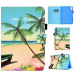 For iPad 10th Gen 10.9 2022 Colored Drawing Stitching Smart Leather Tablet Case(Sandbeach)