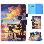 For iPad 10th Gen 10.9 2022 Colored Drawing Stitching Smart Leather Tablet Case(Bike Boy)
