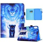 For iPad 10th Gen 10.9 2022 Colored Drawing Stitching Smart Leather Tablet Case(Lion)