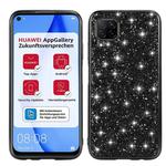 For Huawei P40 Lite Glitter Powder Shockproof TPU Protective Case(Black)