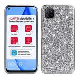 For Huawei P40 Lite Glitter Powder Shockproof TPU Protective Case(Silver)