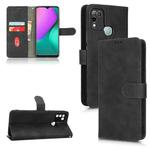 For Infinix Hot 10 Play Skin Feel Magnetic Flip Leather Phone Case(Black)