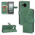 For Sharp Aquos Sense 7 Plus Skin Feel Magnetic Flip Leather Phone Case(Green)