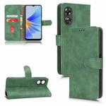 For OPPO A17 Skin Feel Magnetic Flip Leather Phone Case(Green)