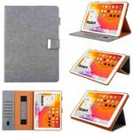 For iPad 10th Gen 10.9 2022 Solid Color Small Metal Buckle Leather Smart Tablet Case(Grey)
