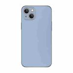 For iPhone 14 Plus Electroplating AG Frosted Phone Case(Sierra Blue)