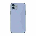 For iPhone 12 Electroplating AG Frosted Phone Case(Sierra Blue)