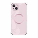 For iPhone 14 Electroplating AG Frosted Magsafe Phone Case(Pink)