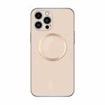 For iPhone 14 Pro Electroplating AG Frosted Magsafe Phone Case(Gold)