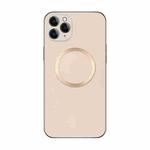 For iPhone 12 Pro Max Electroplating AG Frosted Magsafe Phone Case(Gold)