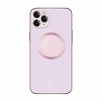 For iPhone 12 Pro Max Electroplating AG Frosted Magsafe Phone Case(Pink)