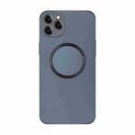 For iPhone 11 Pro Max Electroplating AG Frosted Magsafe Phone Case(Grey)