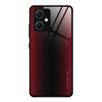 For Xiaomi Redmi Note 12 China Texture Gradient Glass TPU Phone Case(Red)