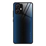 For Xiaomi Redmi Note 12 China Texture Gradient Glass TPU Phone Case(Blue)