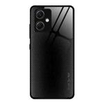 For Xiaomi Redmi Note 12 China Texture Gradient Glass TPU Phone Case(Black)