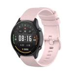 For Xiaomi Watch Color 22mm Small Plaid Texture Silicone Wrist Strap Watchband(Rose Pink)