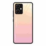 For Xiaomi Redmi Note 12 China Gradient Color Glass Phone Case(Yellow Pink)