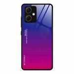 For Xiaomi Redmi Note 12 China Gradient Color Glass Phone Case(Purple Red)