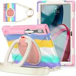 For Lenovo Pad Pro 2022 11.2 inch Silicone + PC Protective Tablet Case(Colorful Pink)