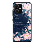 For Xiaomi Redmi Note 12 China Colorful Painted Glass Phone Case(Flowers)