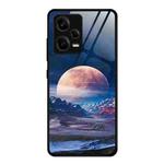 For Xiaomi Redmi Note 12 Pro 5G China Colorful Painted Glass Phone Case(Moon Hill)