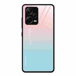 For Xiaomi Redmi Note 12 Pro+ China Colorful Painted Glass Phone Case(Blue Sky)