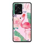 For Xiaomi Redmi Note 12 Pro+ China Colorful Painted Glass Phone Case(Flamingo)