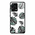For Xiaomi Redmi Note 12 Pro+ China Colorful Painted Glass Phone Case(Banana Leaves)