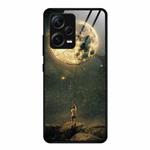 For Xiaomi Redmi Note 12 Pro+ China Colorful Painted Glass Phone Case(Moon)